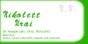 nikolett urai business card